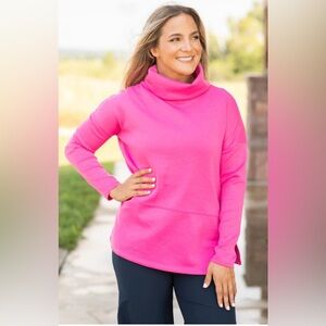 Scarlett Vibrant Pink Cowl Neck Sweater
